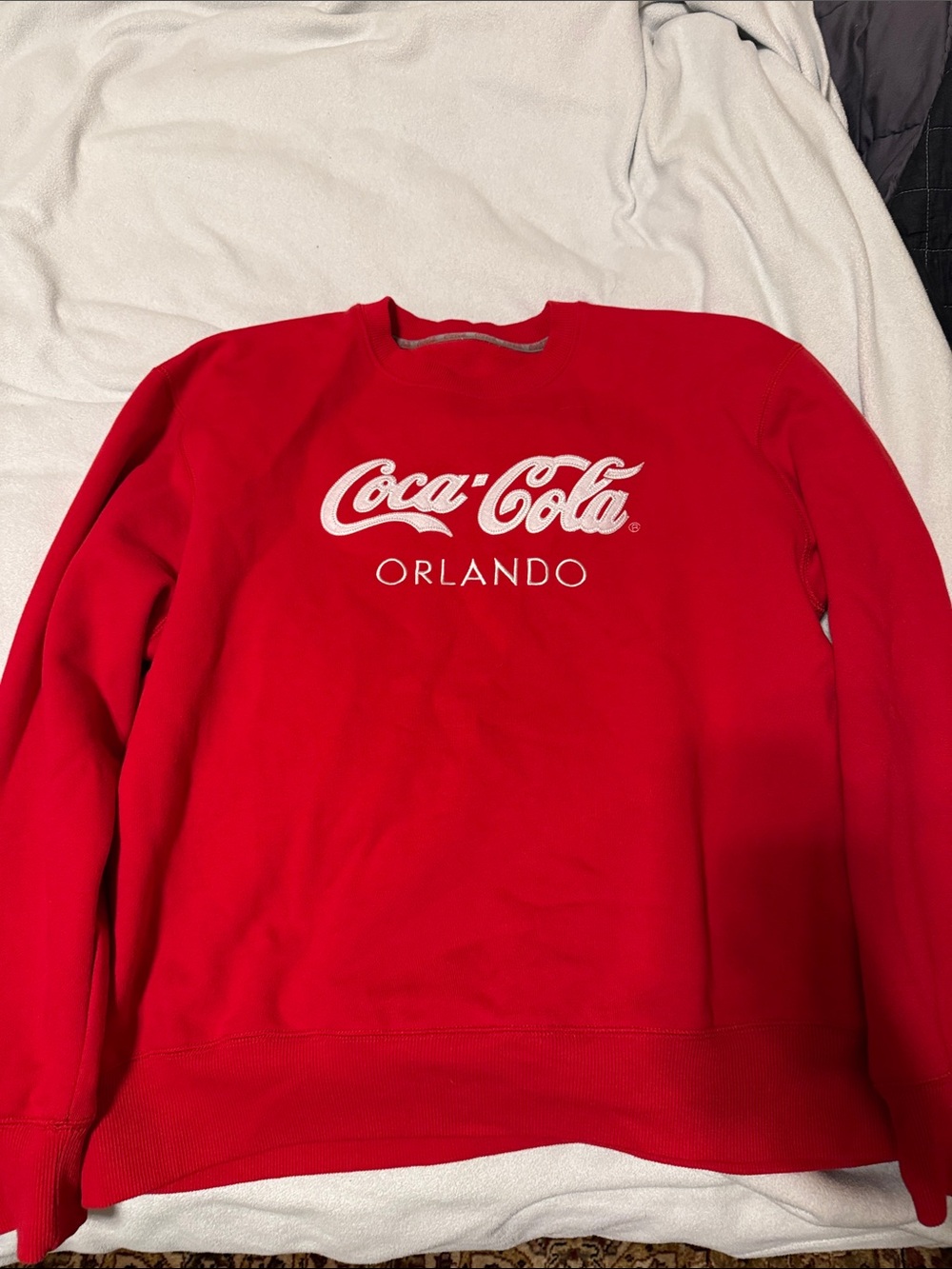 Coca Cola Red Orlando Logo Crewneck Sweatshirt - Men